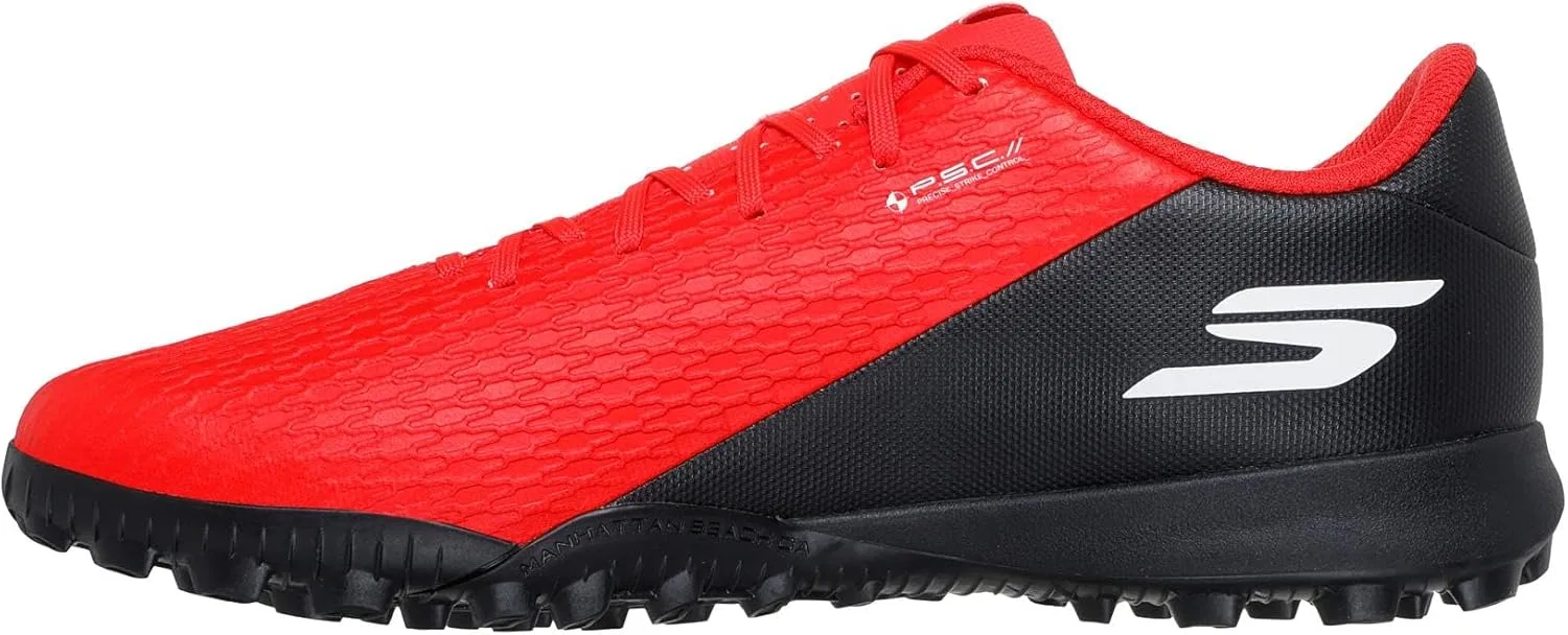 Мужские кроссовки для футбола Skechers SKX_2 Club Turf Football Trainer, Red Synthetic Black Trim