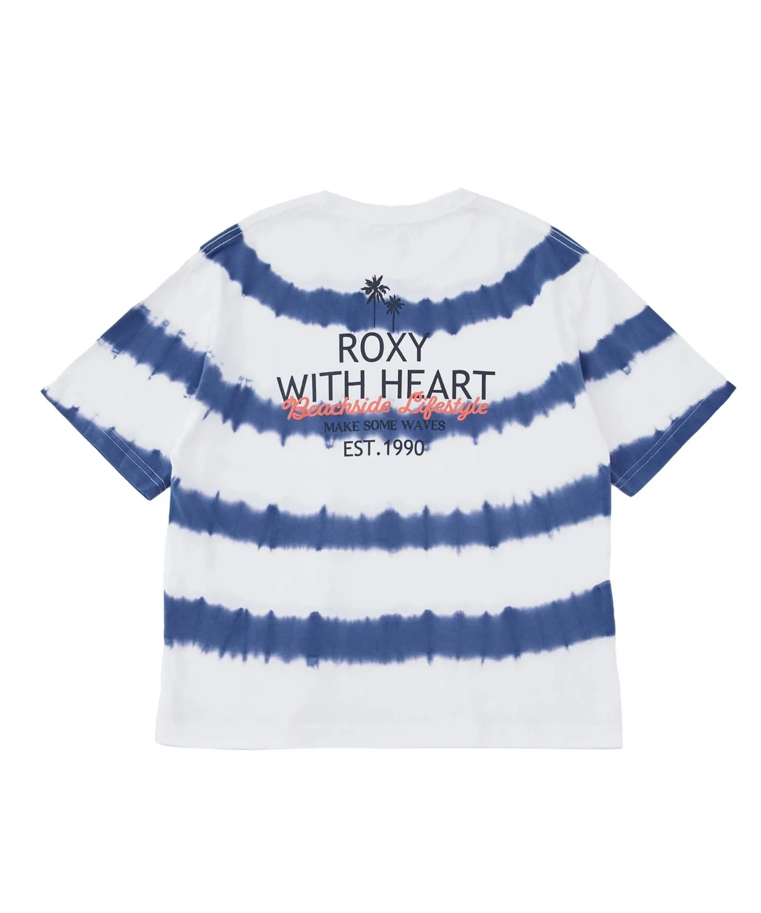 Детская футболка ROXY MINI MAKE SOME WAVES с тай-дай принтом радужная — фото 2