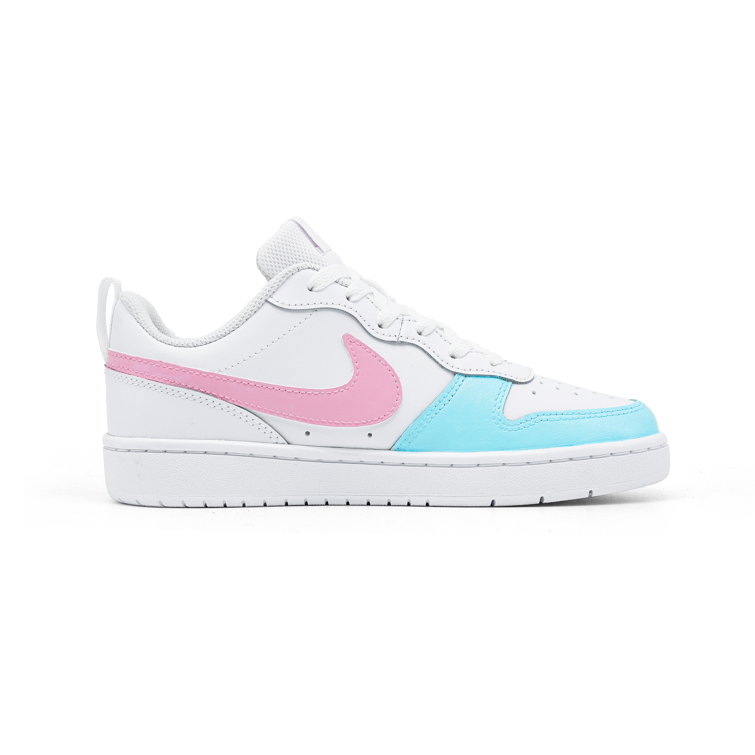 Nike Кроссовки для скейтбординга Court Borough Rose Appointment, амортизирующие, износостойкие, низкие, детские, синий розовый unisex — фото 3