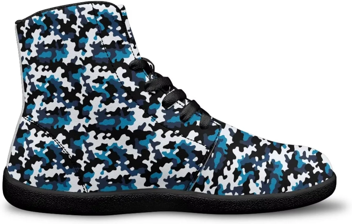 Мужские высокие кроссовки Barefoot с широкой коробкой для пальцев, подошвой с нулевым уклоном, противоскользящие, для походов и бега, ботинки до щиколотки Xixirimido, камуфляж — фото 2