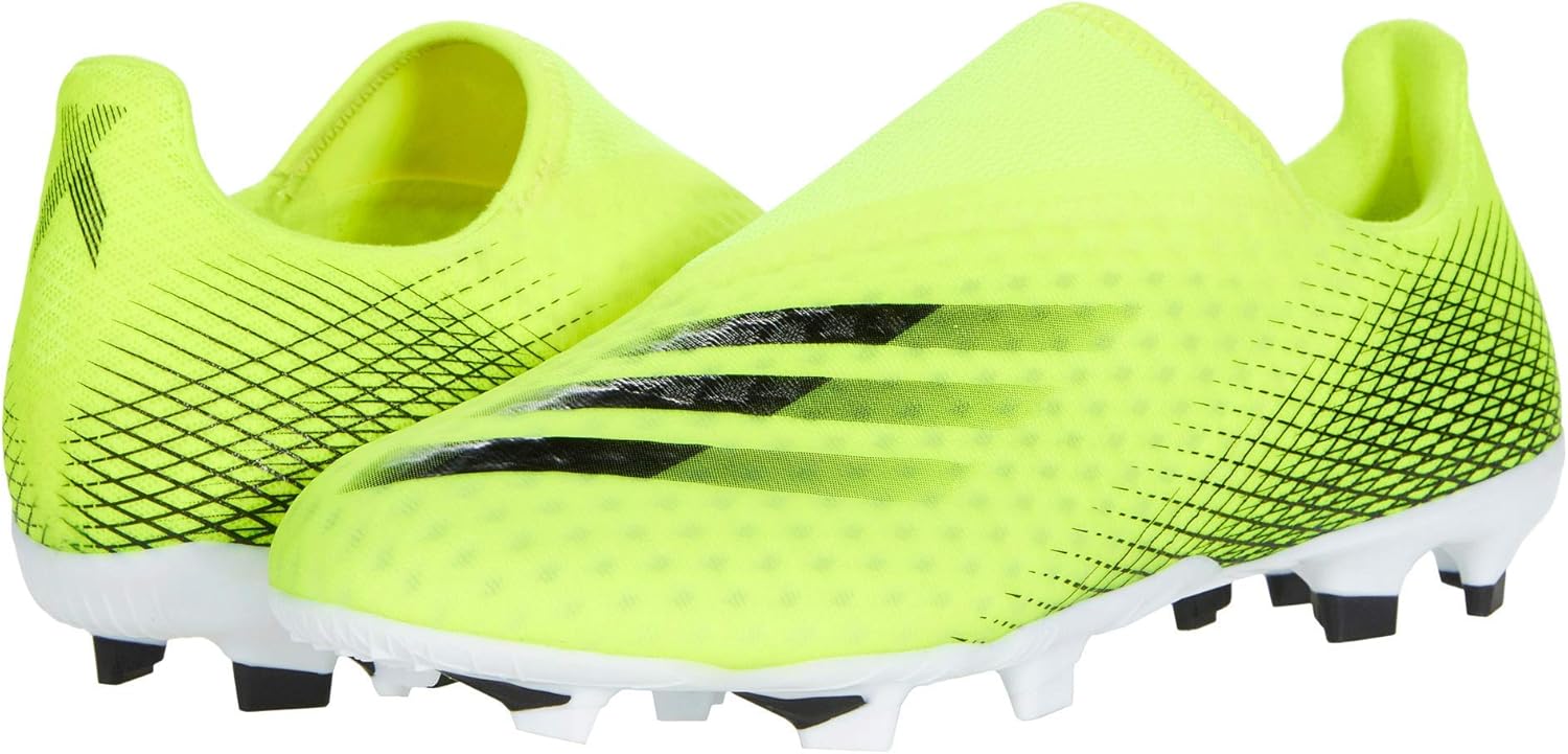 Футбольные бутсы Adidas Men's X Ghosted.3 Fg, желтый/черный/синий — фото 2
