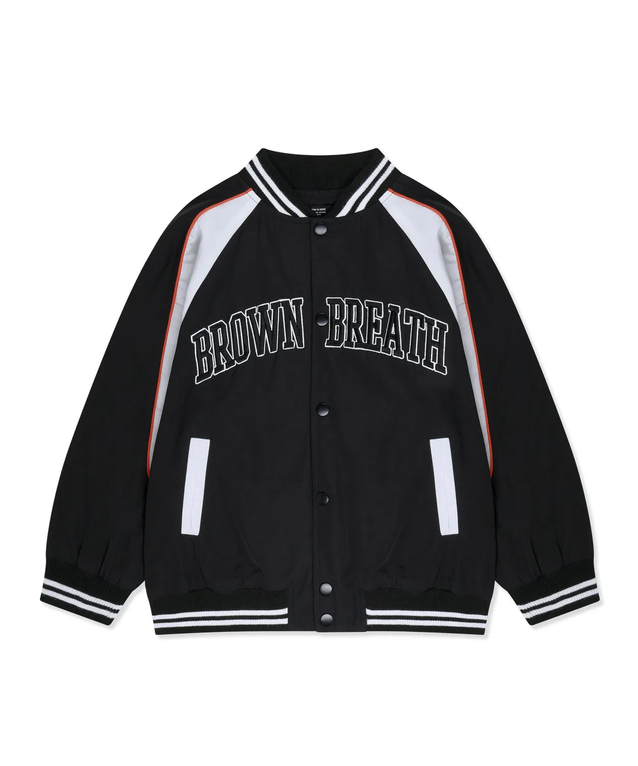 Детский бомбер колор-блок чёрный от Brownbreath Kids — фото 2