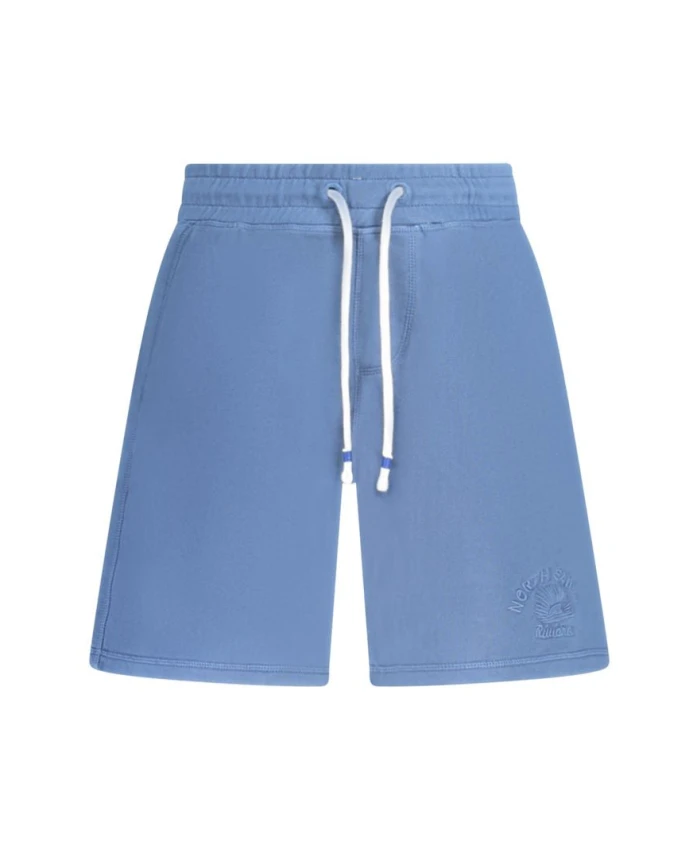 

Синие хлопчатобумажные брюки-щетки с вышивкой North Sails, синий