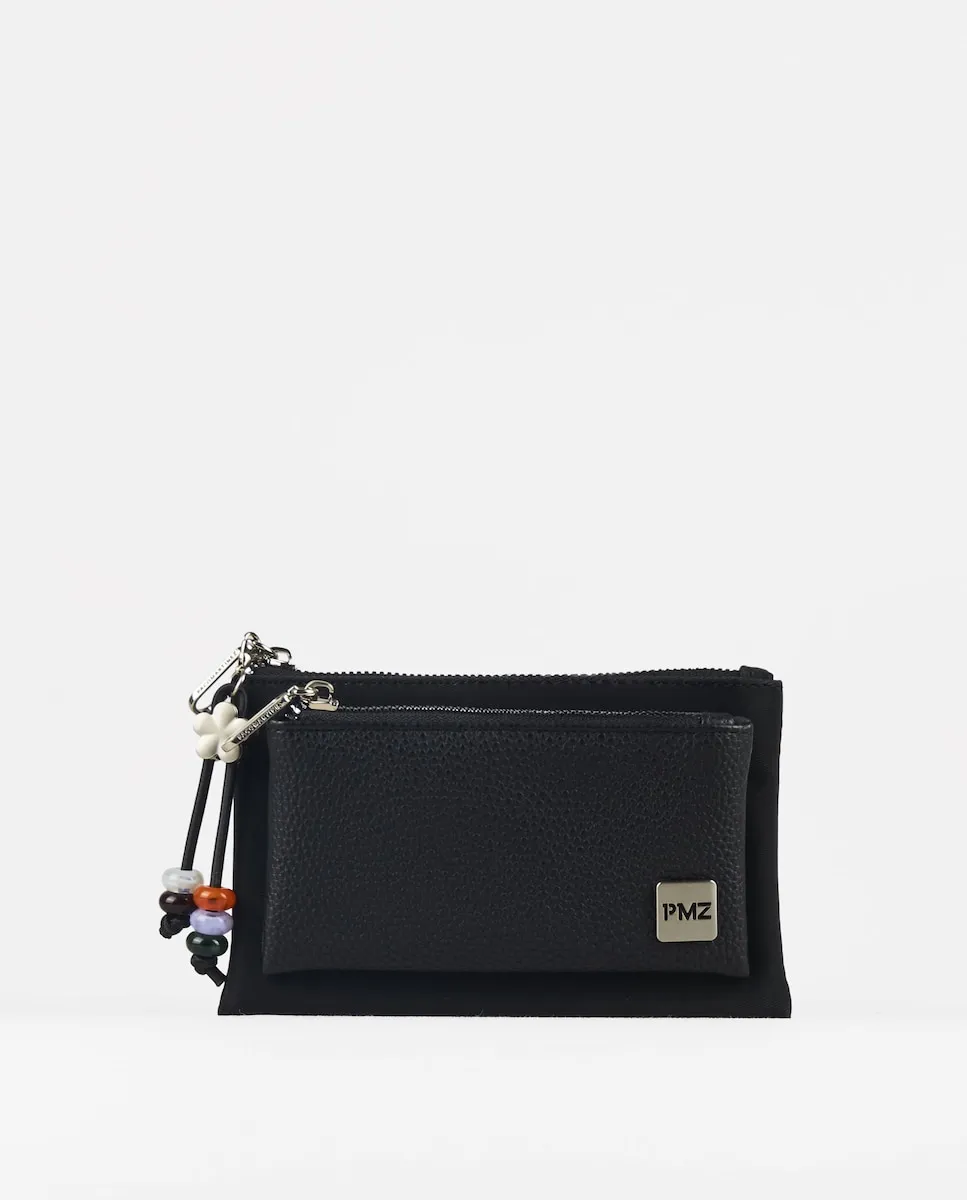 

Двойной женский кошелек комбинированный PACOMARTINEZ, черный