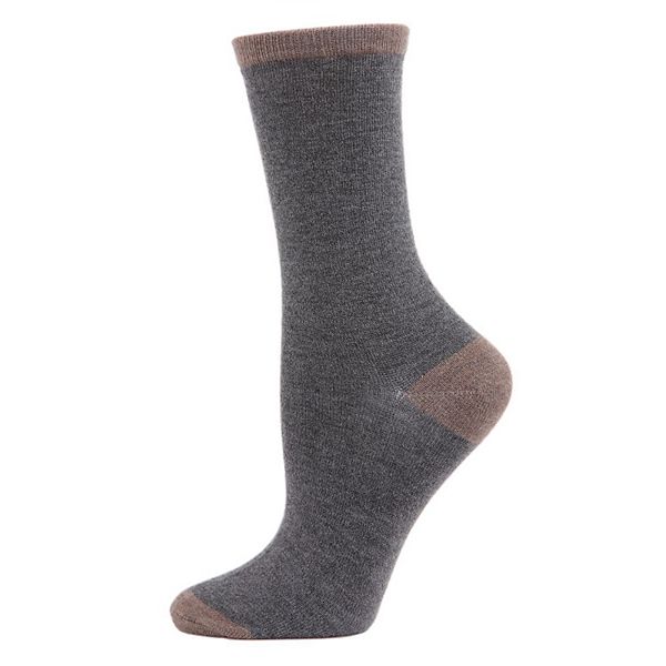 

Женские носки с мягким мыском из смесовой шерсти Memoi, Med Gray Heather