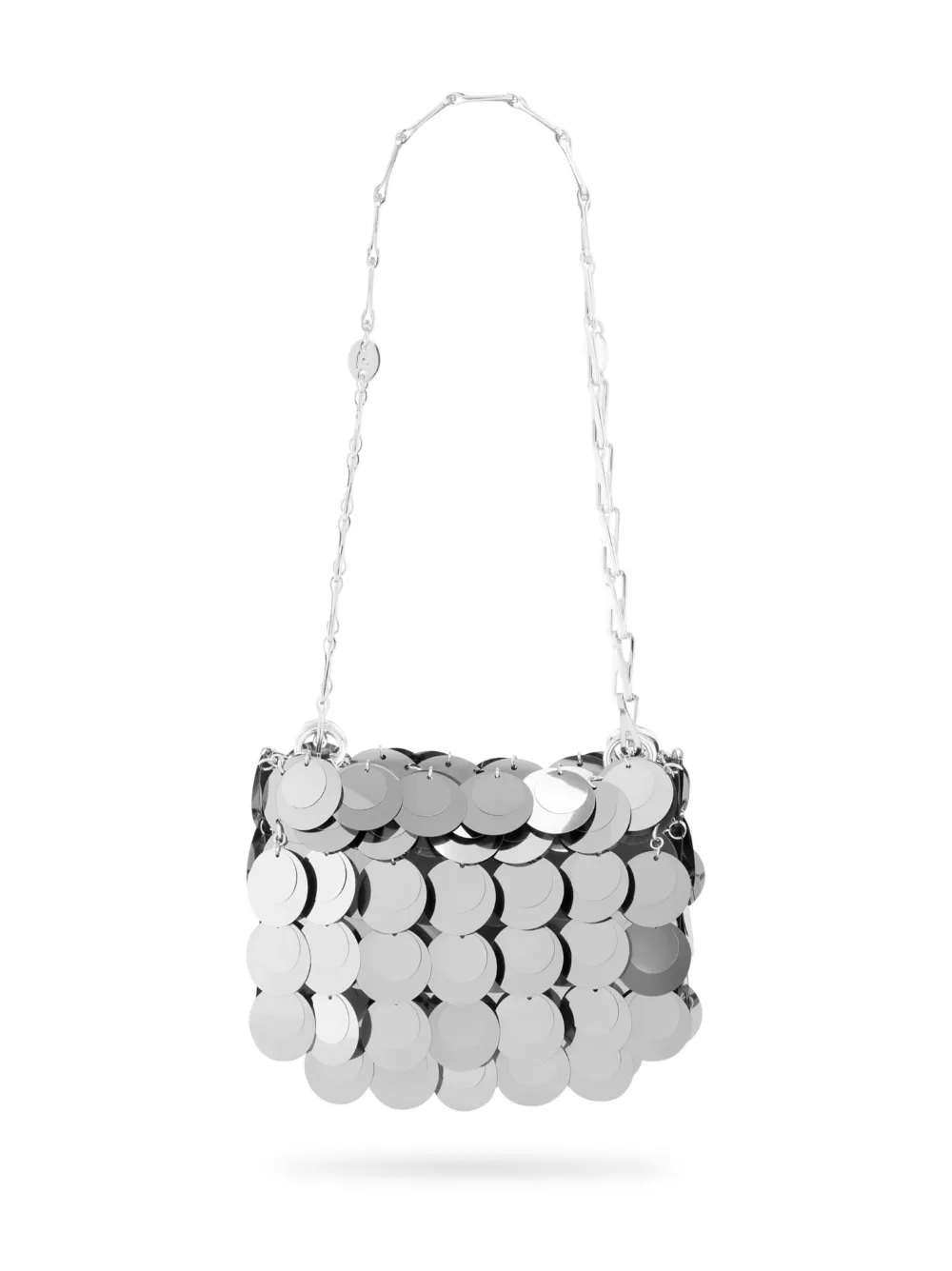 

Многослойная мини-сумка Sparkle Rabanne, серебяный
