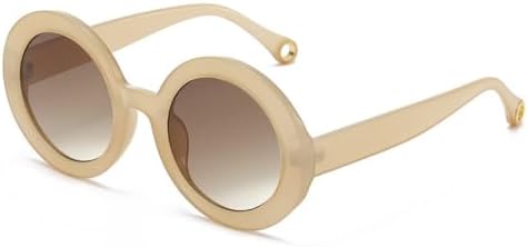 

Панк-очки, яркие круглые, для женщин и мужчин, модные градиентные солнцезащитные очки, женские очки конфетных цветов, защита от УФ-излучения UV400 MTZJH, C3lightbrown-brown