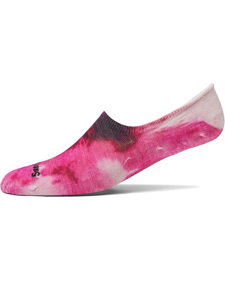 

Носки Unisex Smartwool Everyday Far Out Tie-Dye Print No Show, цвет Power Pink
