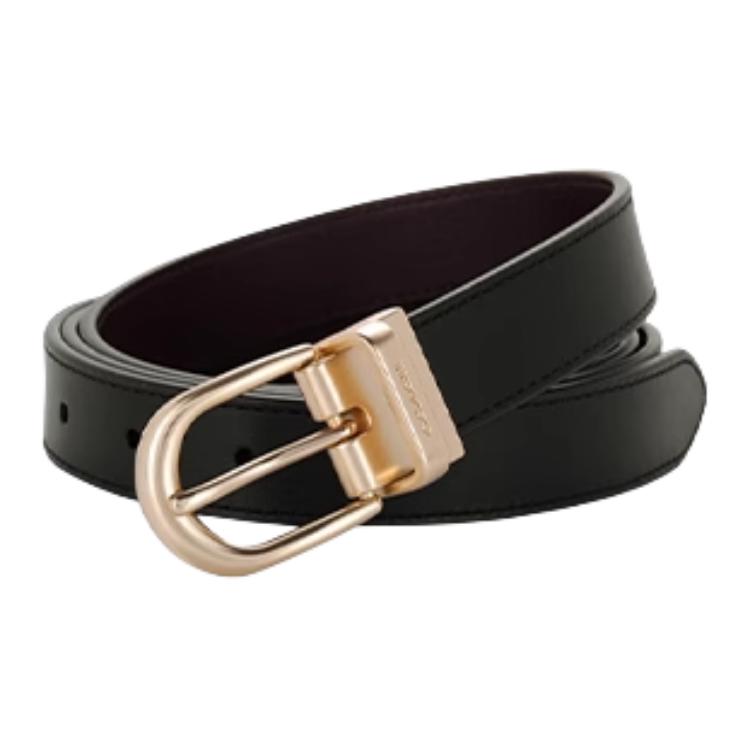 

COACH Кожаный ремень из коровьей кожи для женщин черный ширина 2,5 см, Black