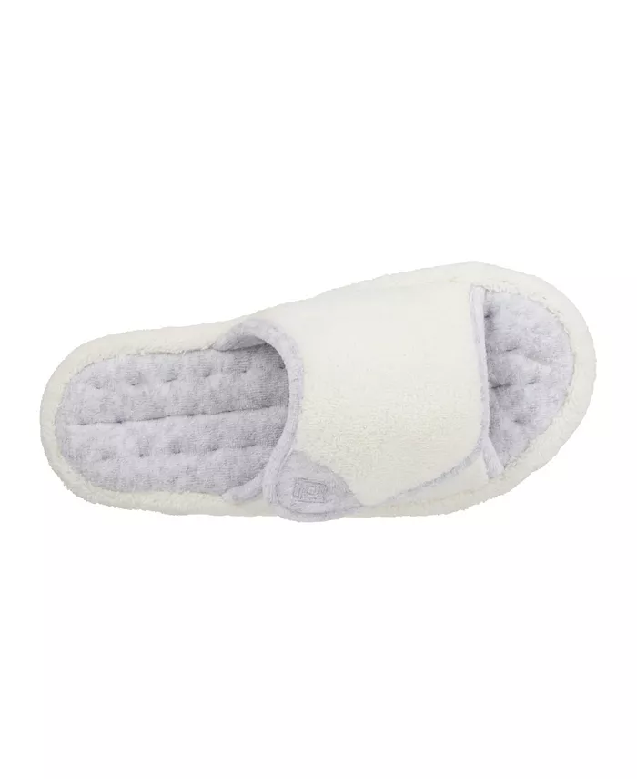 Женские тапочки-кроксы Microterry Spa Slide Clog Isotoner Signature, белый — фото 3