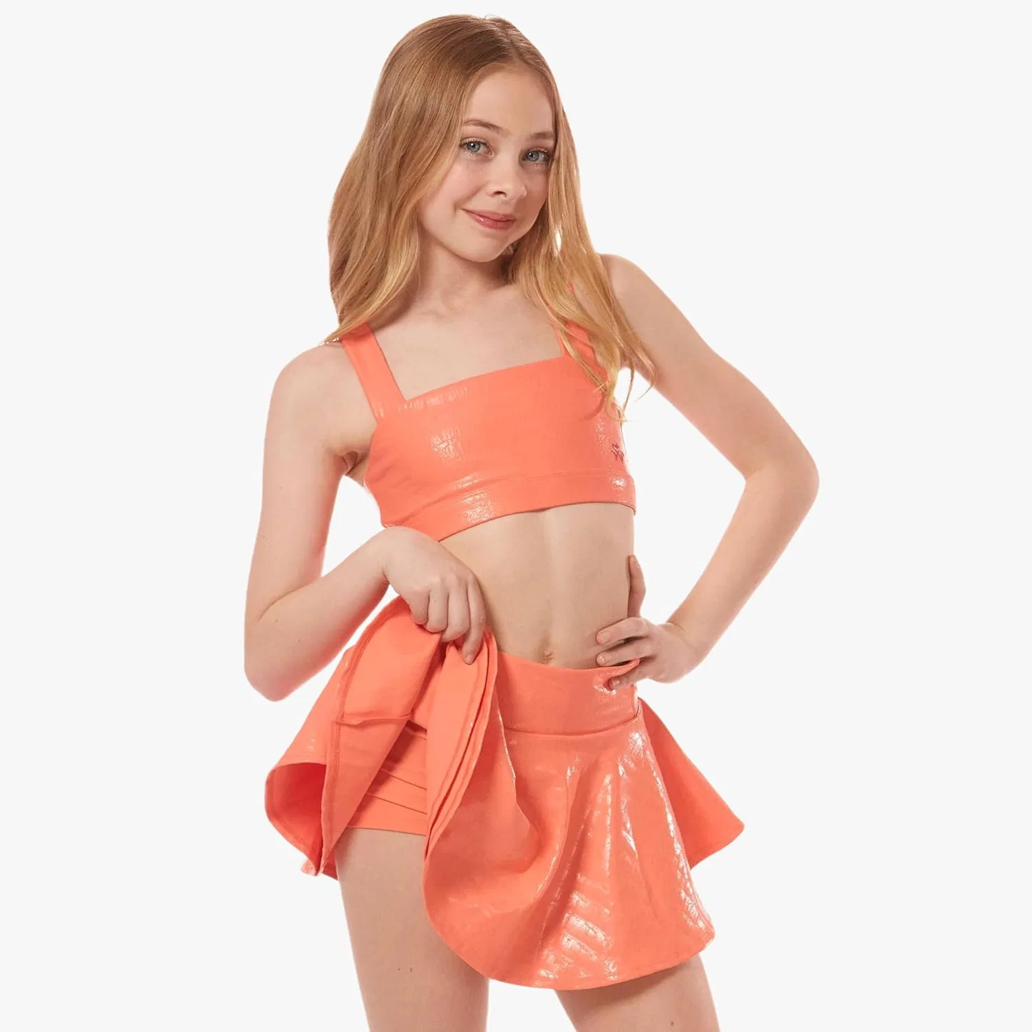 Юбка для танцев, тенниса, гольфа Dragonwing girlgear, Tangerine Crocodile — фото 2