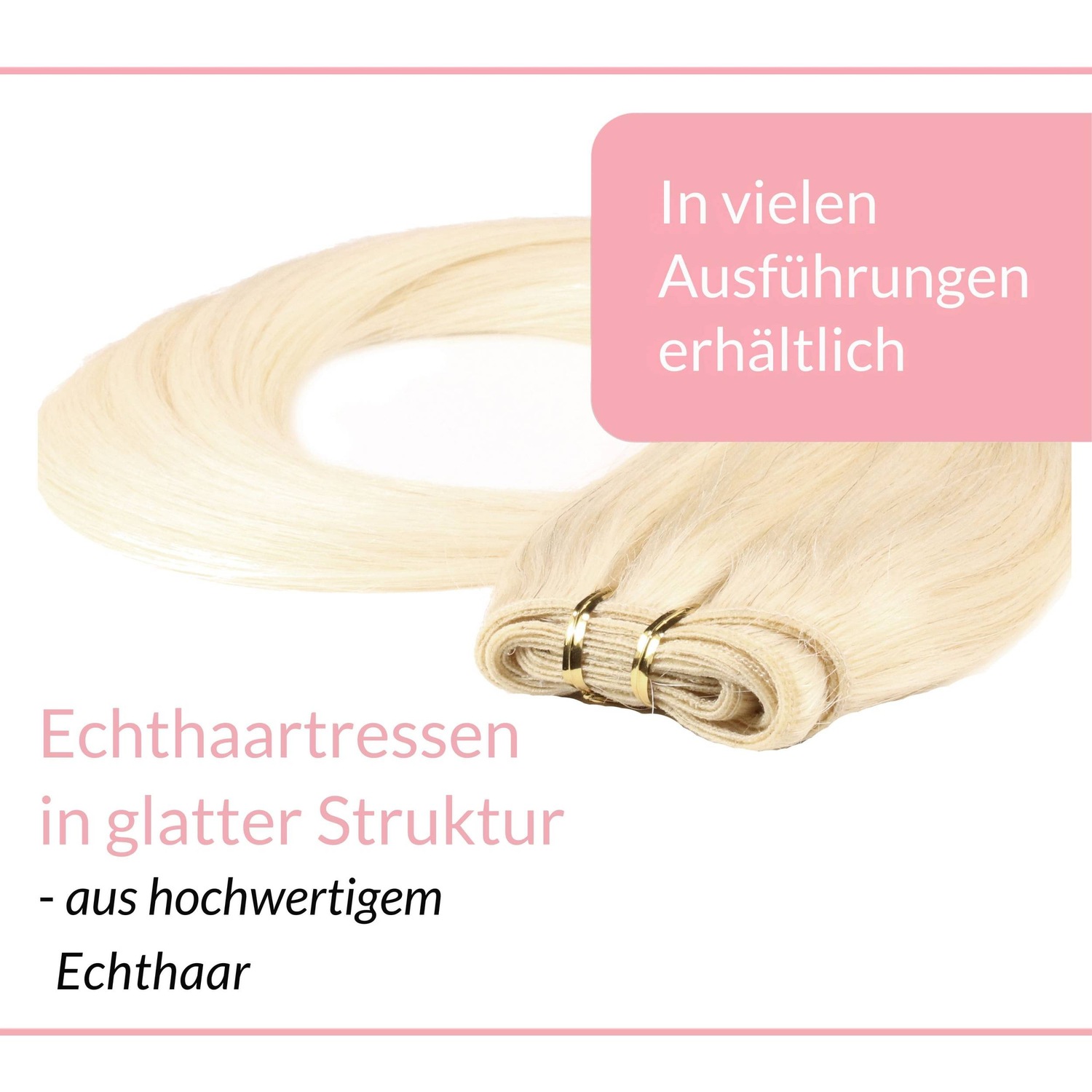 Накладные волосы tresse extensions echthaar #10/0 hell-lichtblond 100g Hair2Heart, 60cm, количество 1 шт. — фото 3
