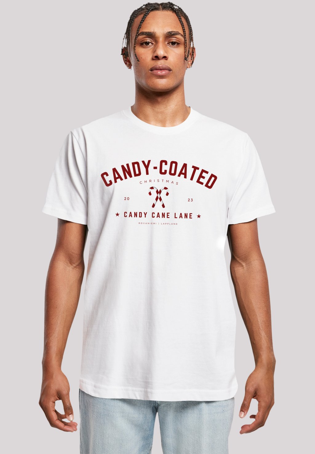 

Футболка с принтом CANDY COATED CHRISTMAS F4NT4STIC, белый