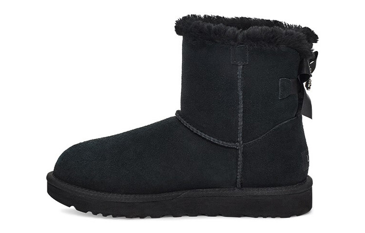 Сапоги зимние UGG Mini Bailey Brooch, черный