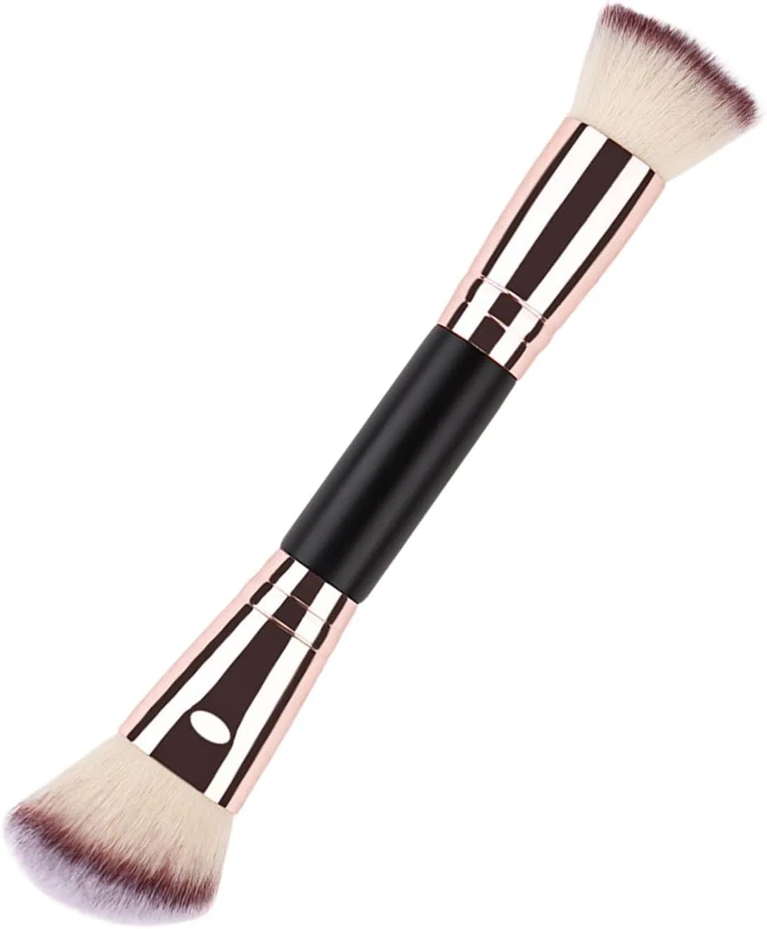 Кисть для макияжа Foundation Brushes, двойная, черно-золотая