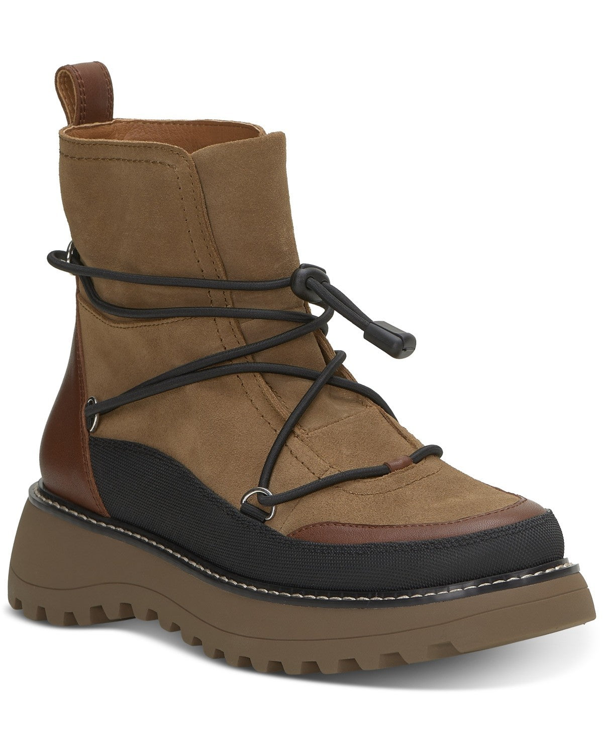 Lucky Brand Caelia Ботинки женские из темно-натуральной замши с миндалевидным носком