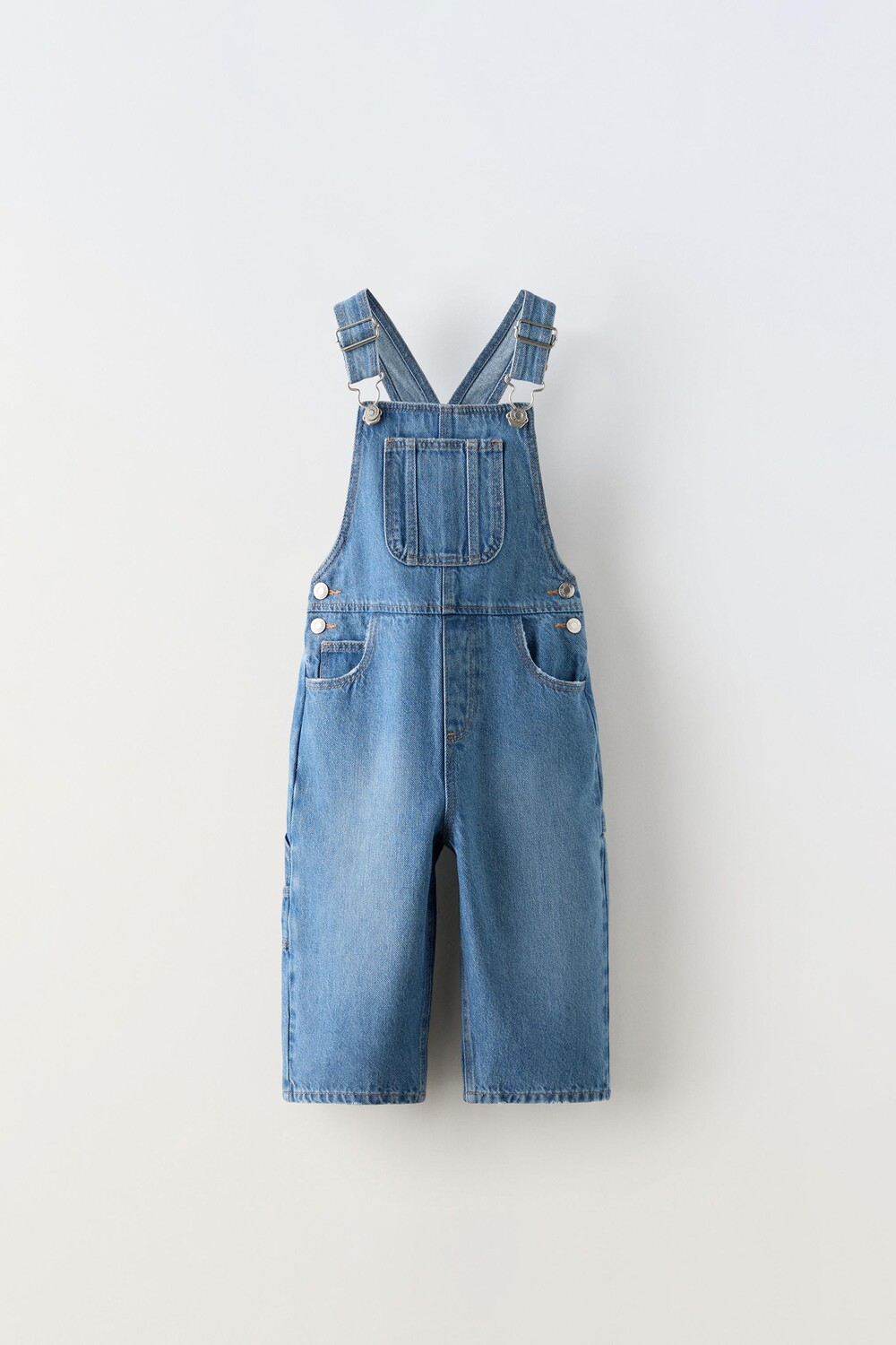

Джинсовые брюки-кюлоты ZARA, средне-синий