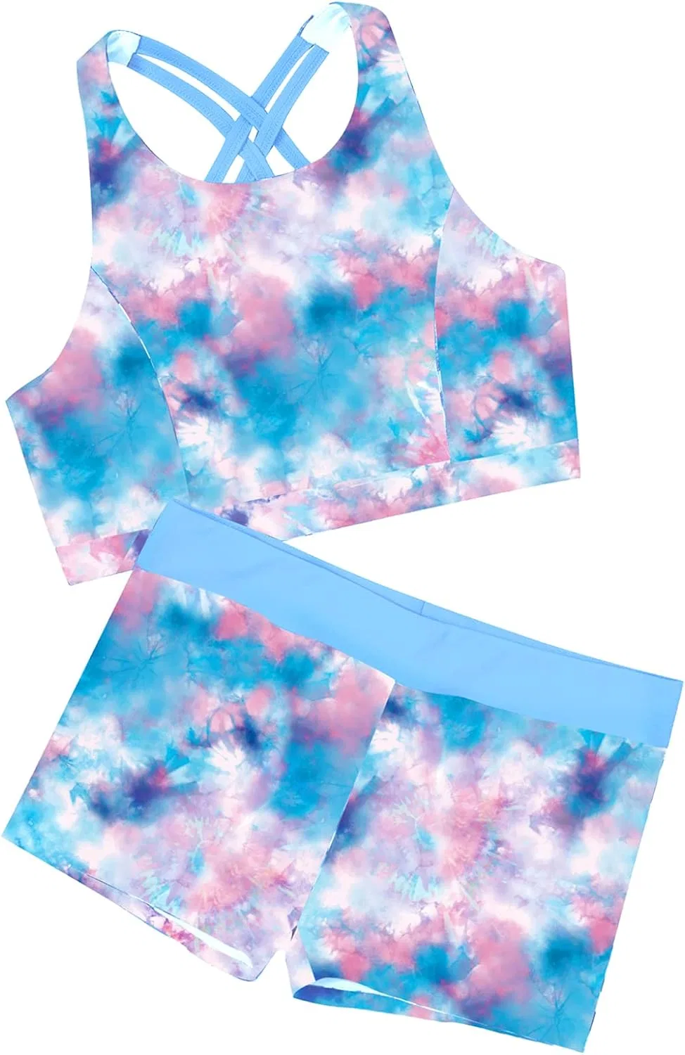 Детский спортивный комплект из топа и шорт, Hansber, Tie Dye a