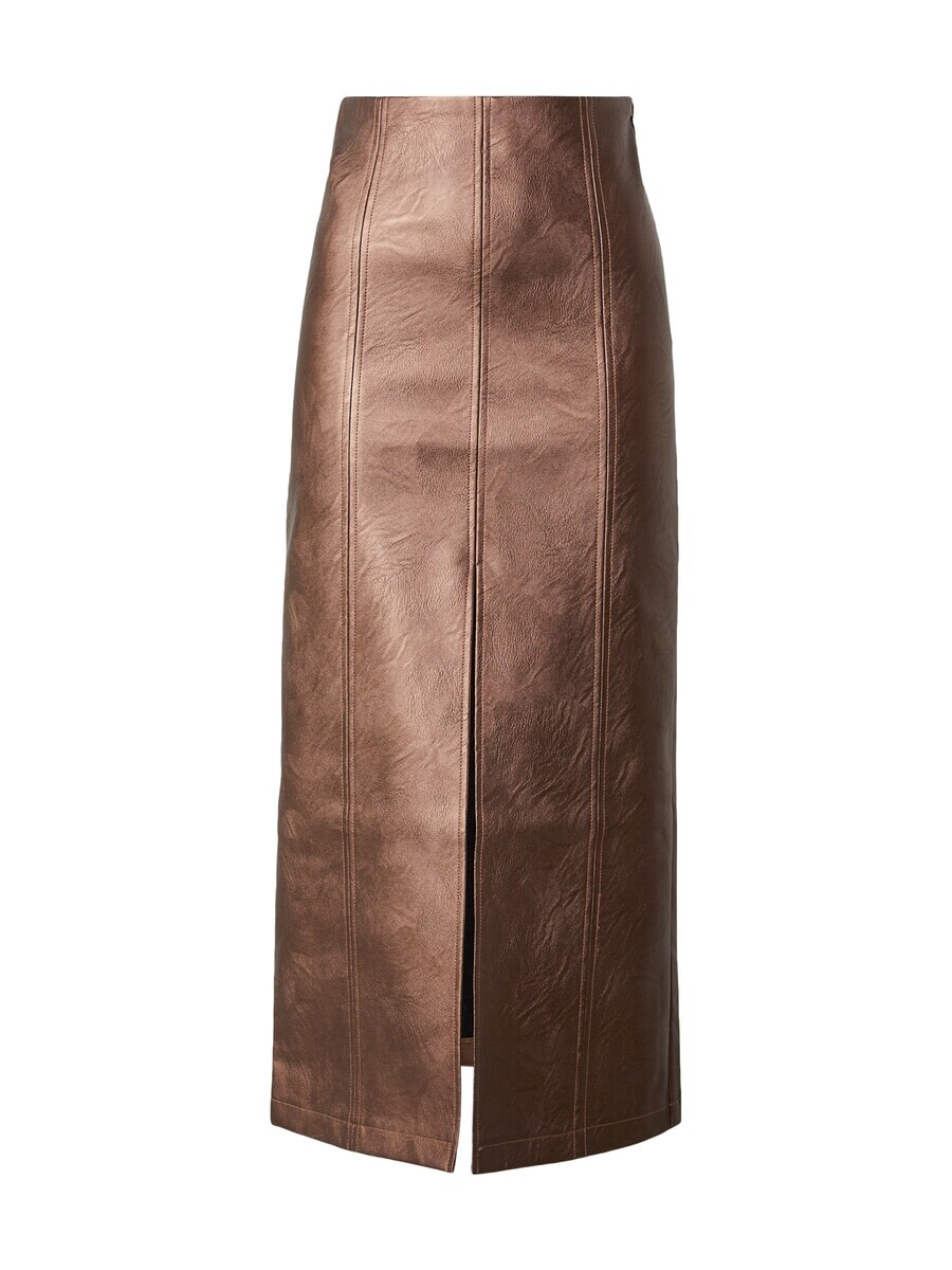 

Кожаная юбка TOPSHOP Skirt, бронзовый