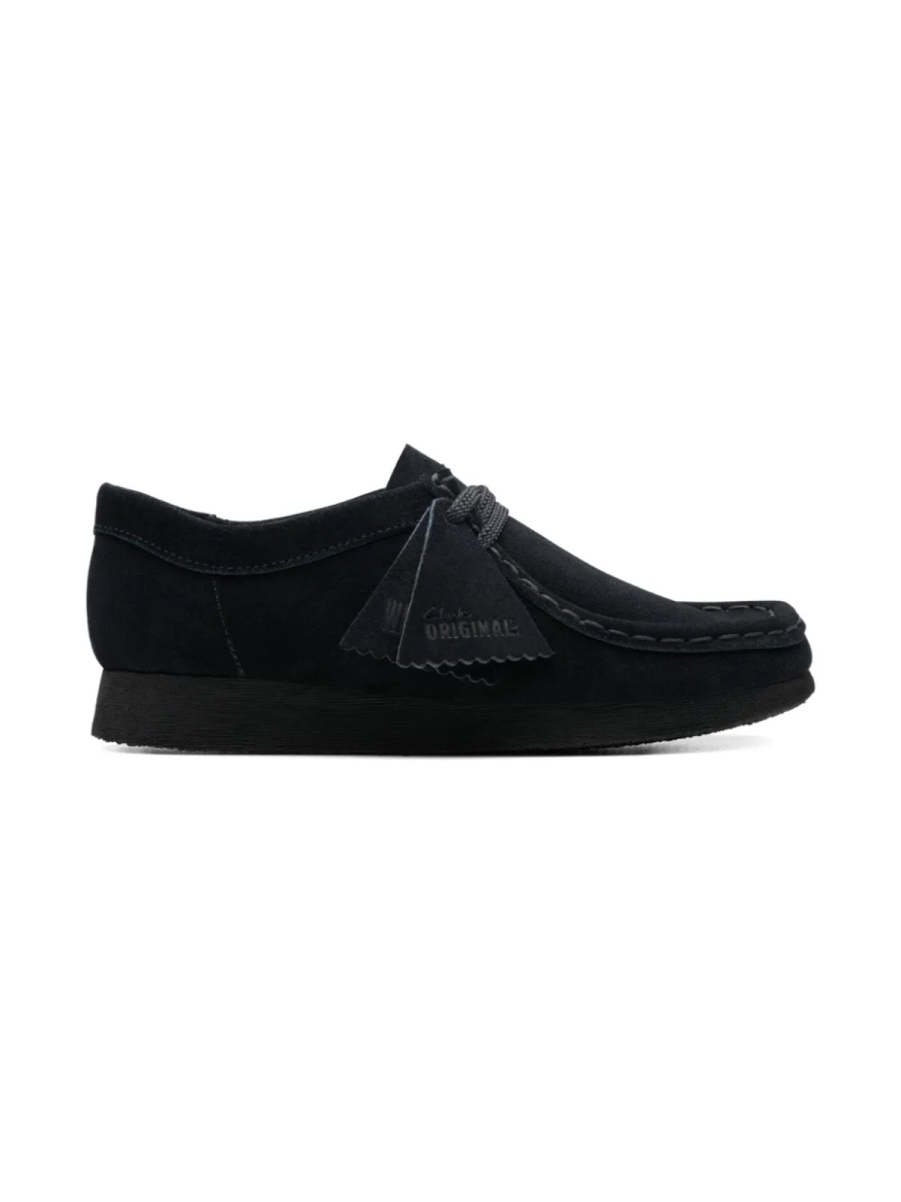

Замшевые кеды Wallabee на шнуровке Clarks Kids, черный
