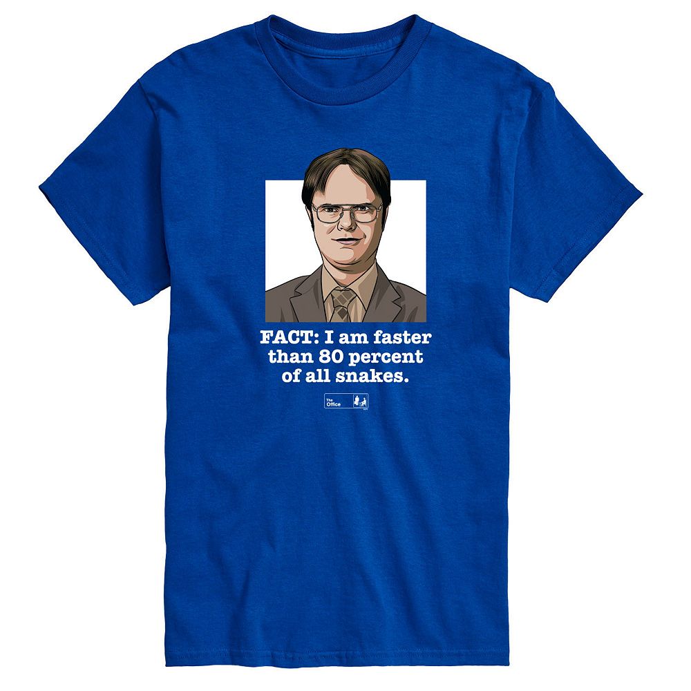 

Мужская футболка с рисунком The Office Dwight Facter Faster Licensed Character, синий