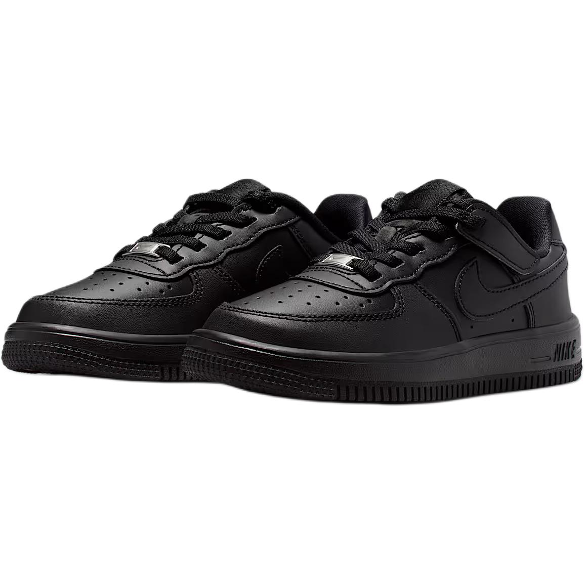 Nike Air Force 1 устойчивые к истиранию низкие детские скейтбординг кроссовки Black для детей 3-7 лет — фото 4