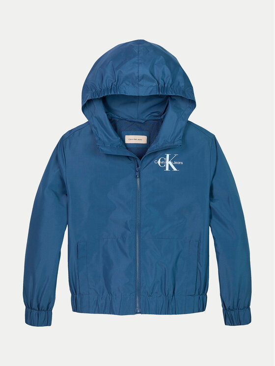 Демисезонная куртка regular fit Monologo Essential IB0IB02091 Calvin Klein Jeans, синий — фото 4