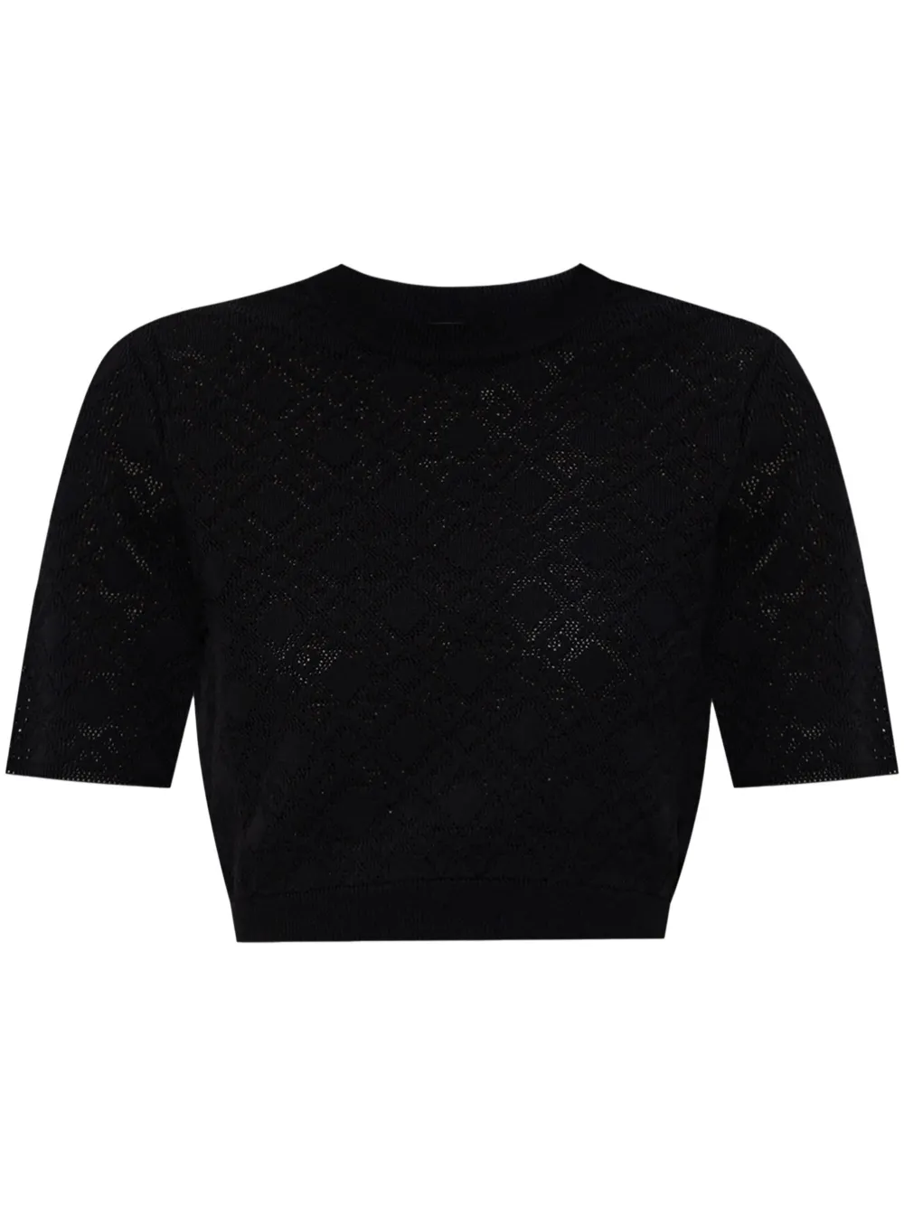 

Укороченная футболка с монограммой Givenchy, черный