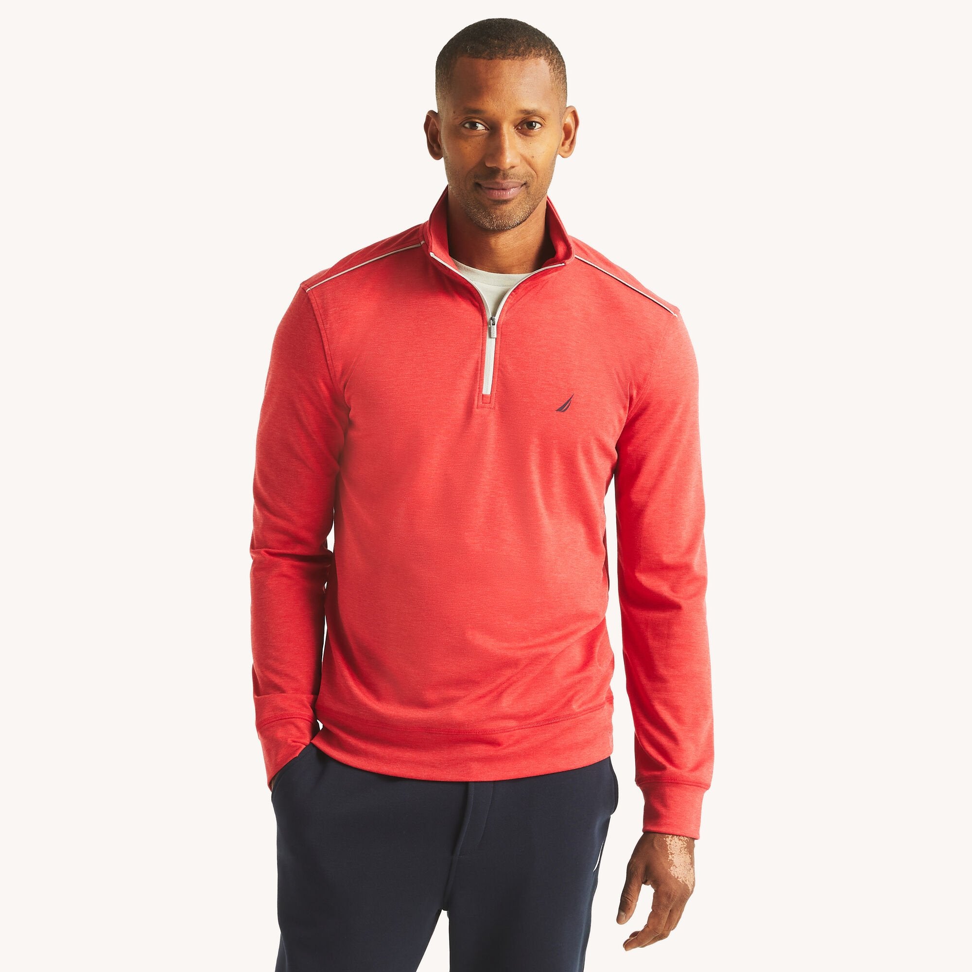 

Мужская толстовка Nautica с застежкой-молнией на четверть длины, цвет tango red