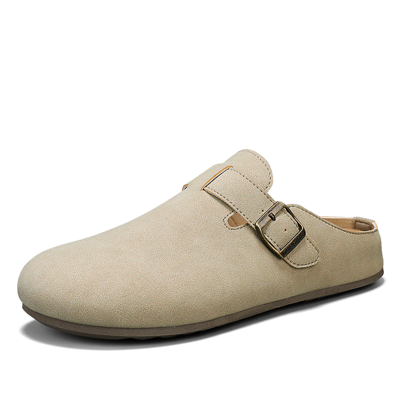 WARRIOR Тихие устойчивые к запаху закрытые тапочки мужские хаки, цвет Khaki — фото 4