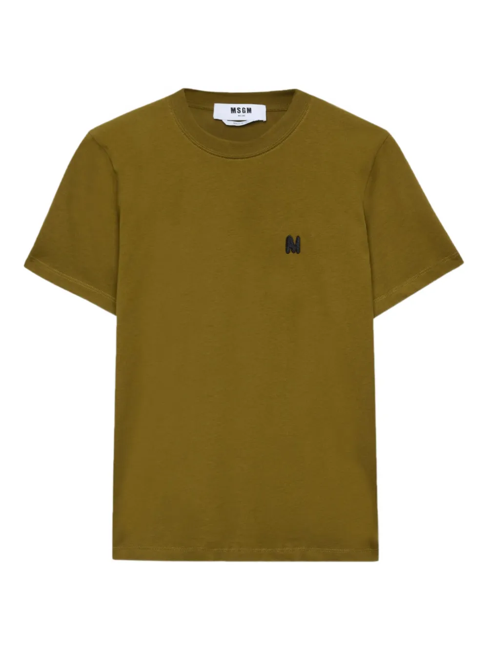

Футболка с вышитым логотипом Msgm, зеленый