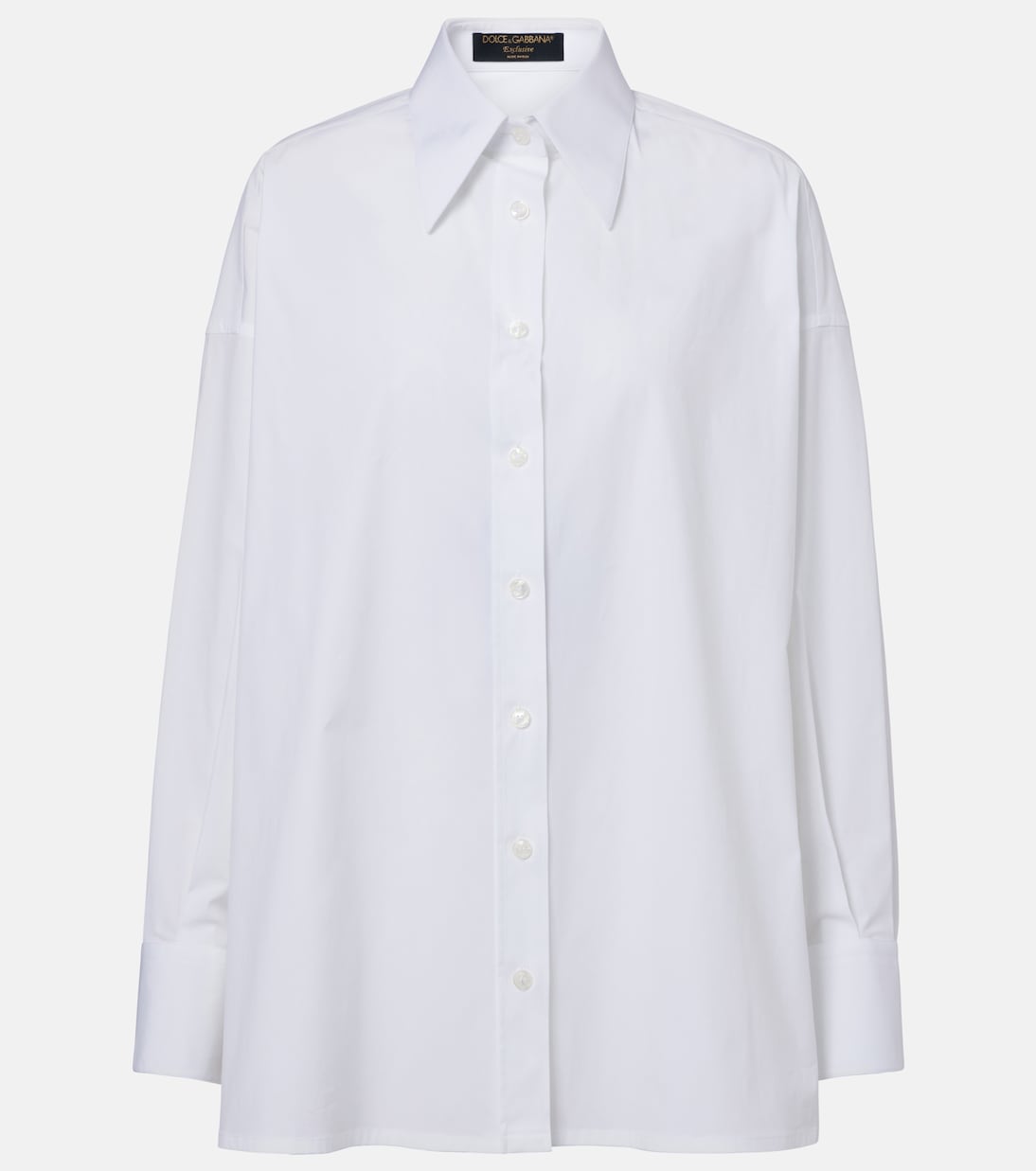 

Оверсайз рубашка из хлопковой смеси Dolce&Gabbana, Optical White
