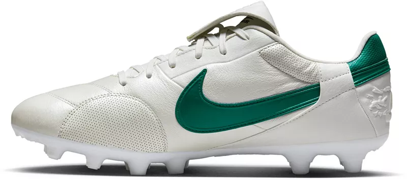 Футбольные бутсы Nike Premier 3 FG, белый/зеленый — фото 2