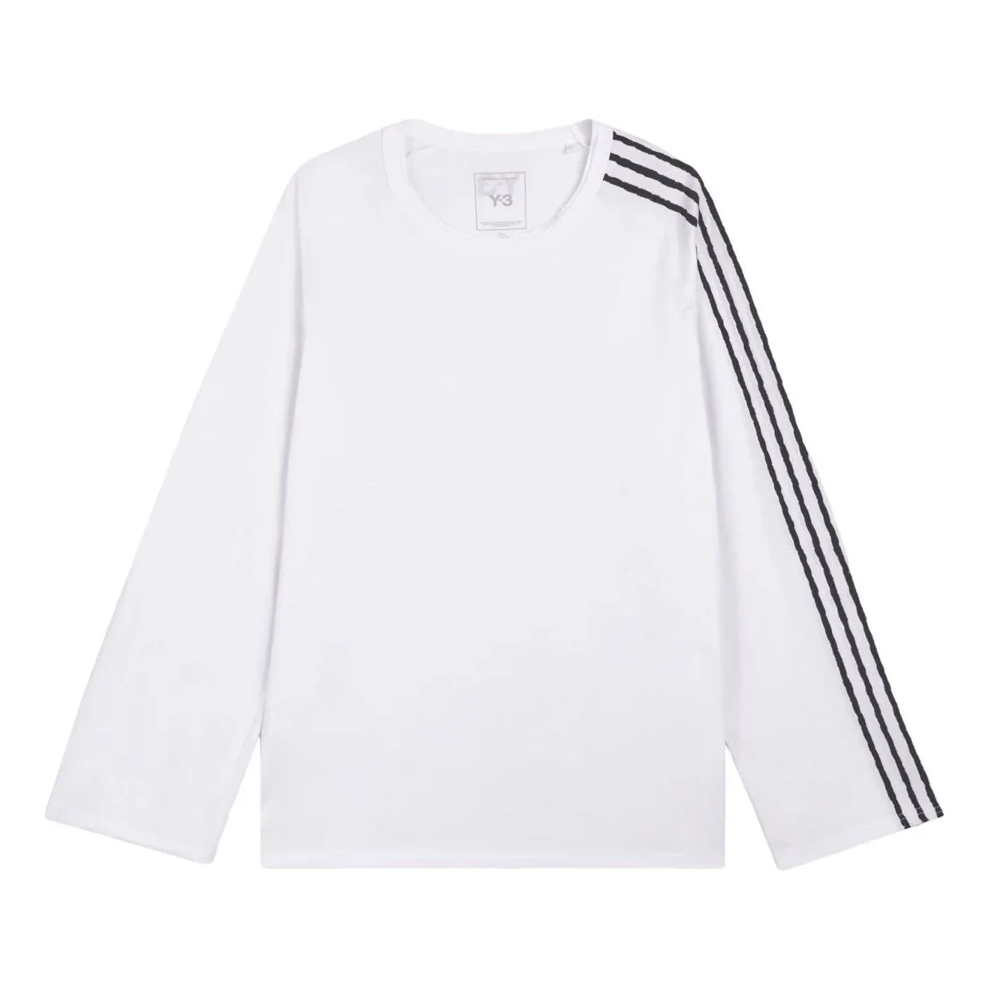 Футболка с длинным рукавом Adidas Y-3 3-Stripes, цвет «Меловой белый»