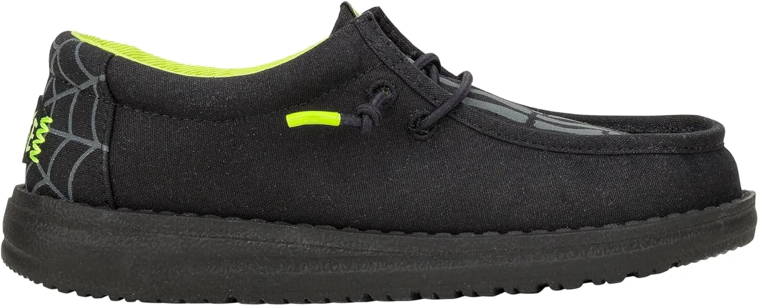 

Детские кроссовки Hey Dude Mens Wally T Skeleton Feet HEYDUDE, черно-белый