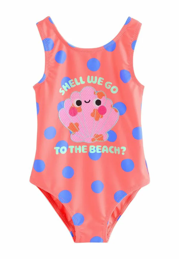 Купальник стандартного кроя Next, Coral Pink Shell Polka Dot