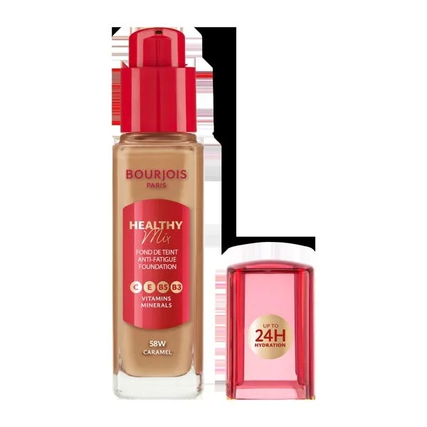 Тональная основа BOURJOIS Healthy Mix Foundation, 58W Caramel — фото 2
