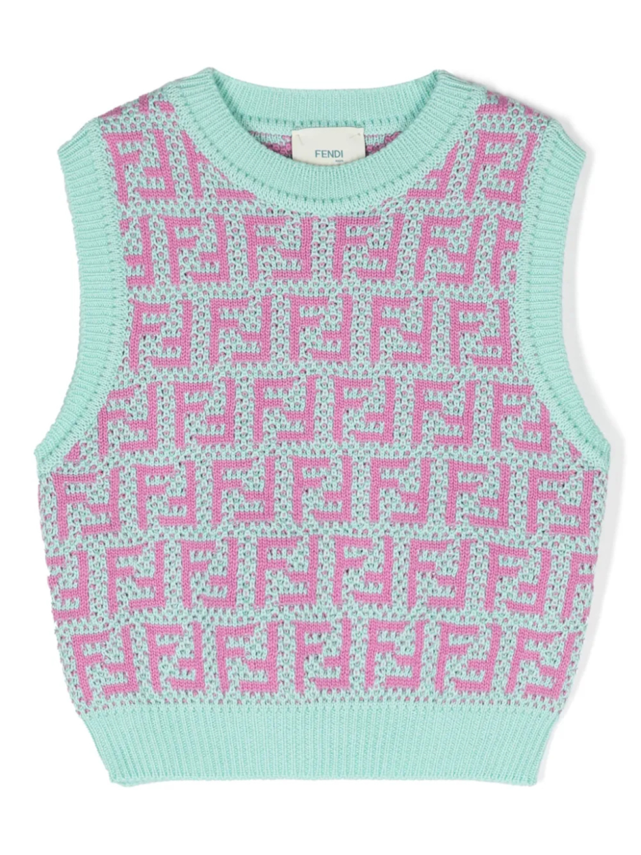 

Топ вязки интарсия Fendi Kids, зеленый