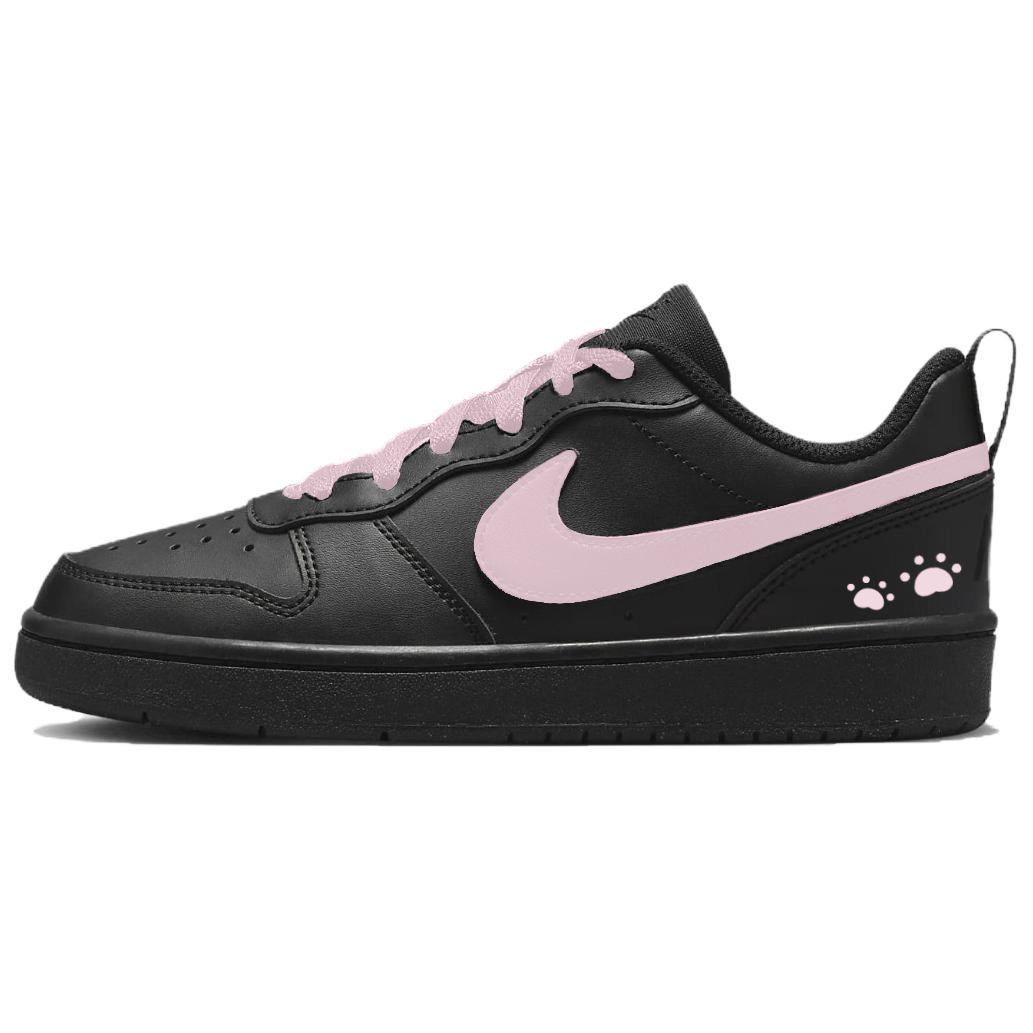

Nike Court Borough Berry нескользящие низкие детские скейтбординг кроссовки Black
