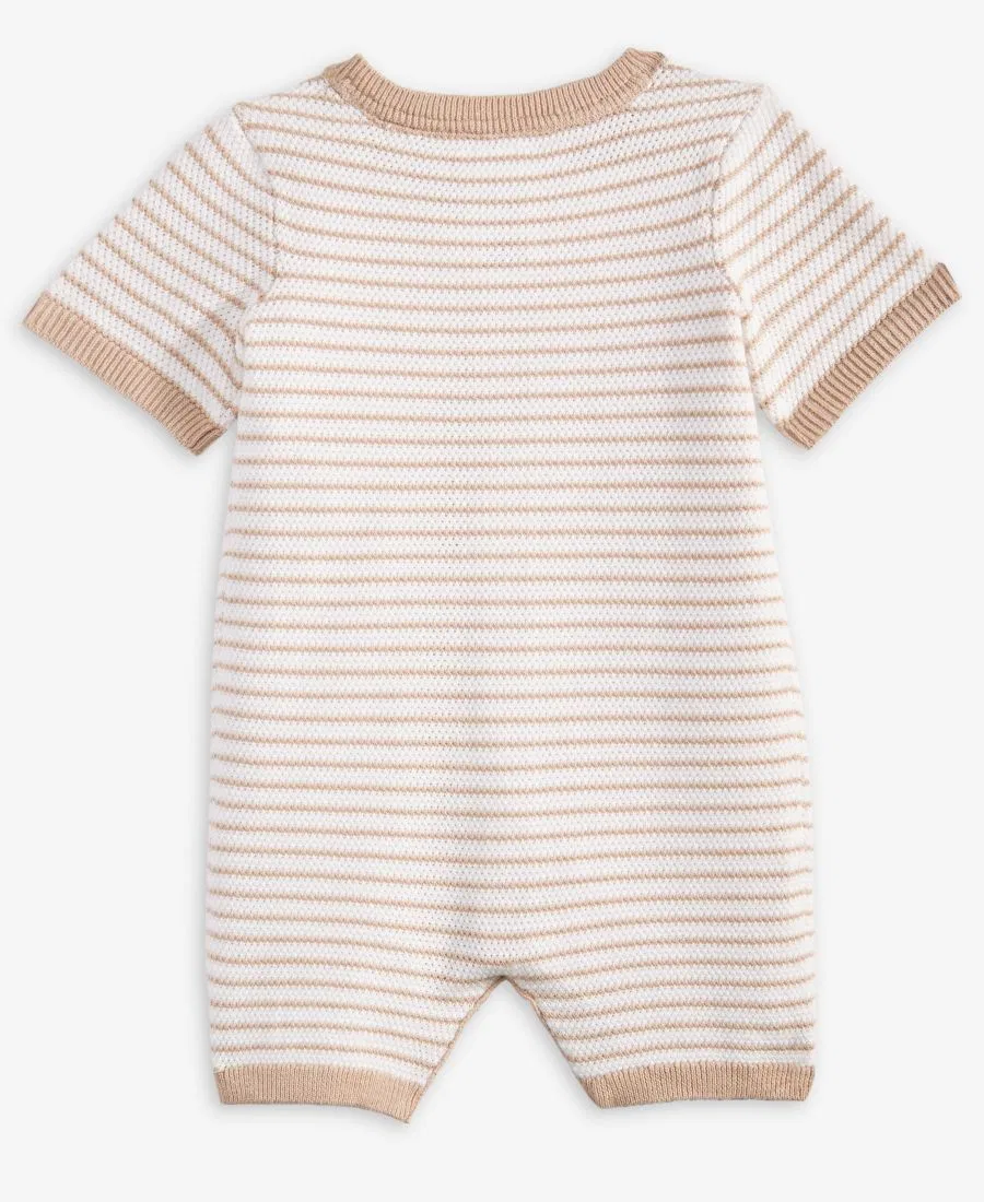 Детский комбинезон Everyday Baby Essentials из полосатого трикотажа из хлопка для мальчиков First Impressions — фото 2