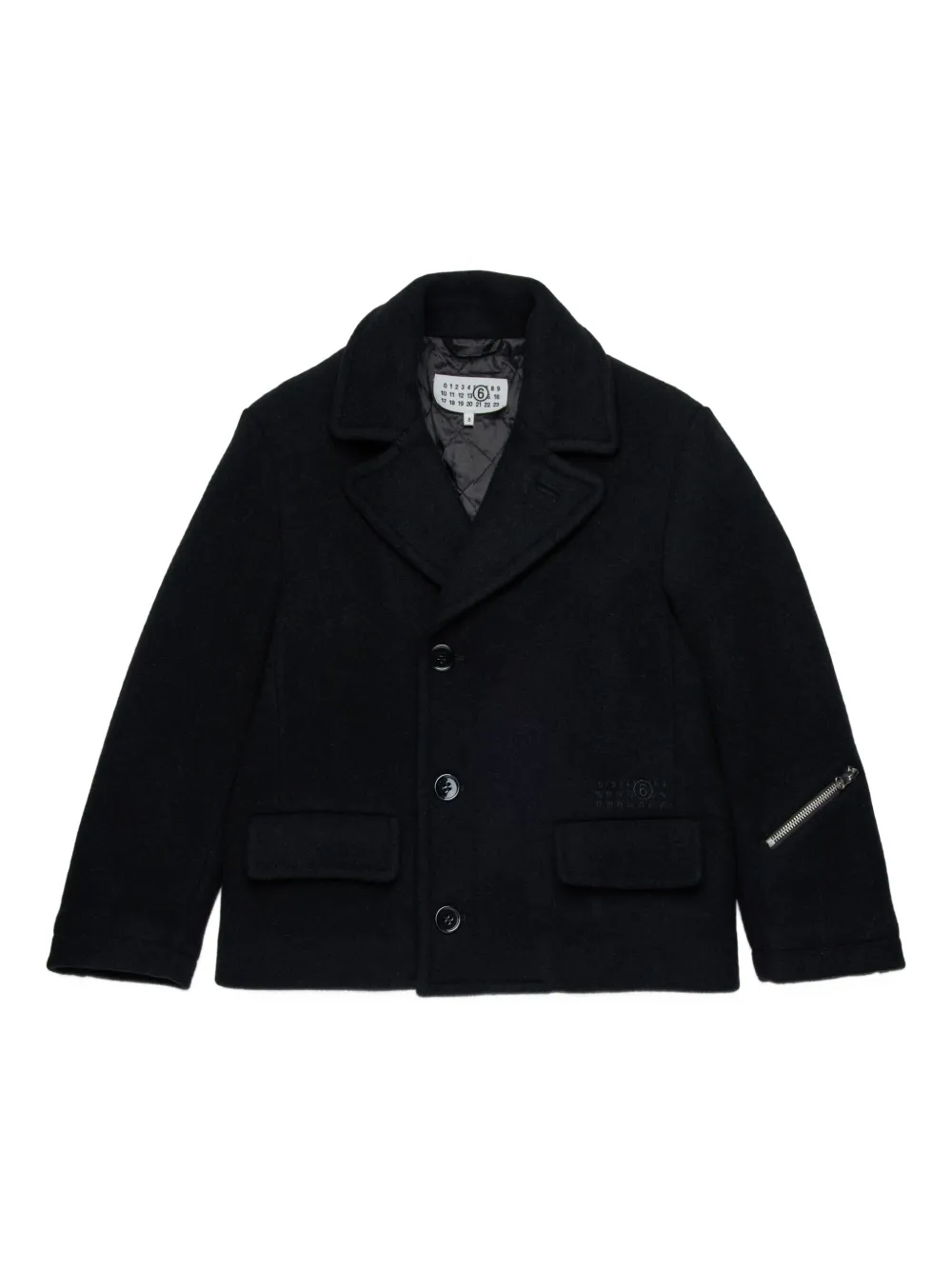 

Однобортный блейзер MM6 Maison Margiela Kids, черный