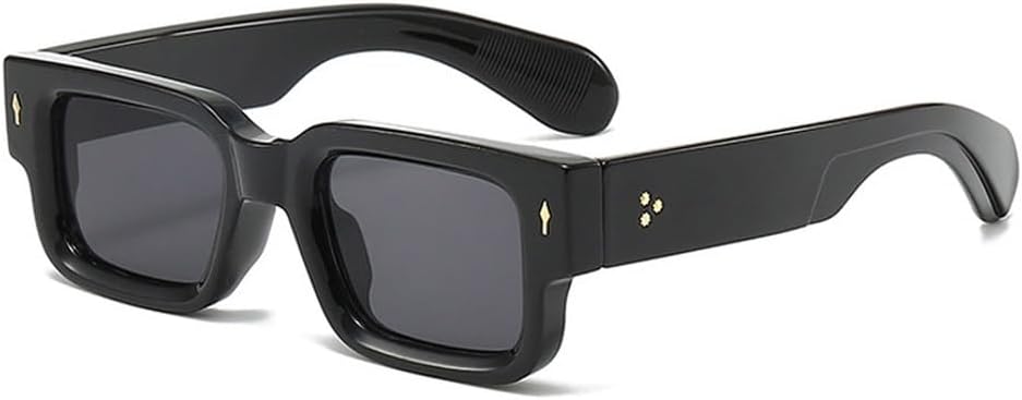 

Женские солнцезащитные очки в винтажном стиле с заклепками, модные прозрачные линзы с градиентом цвета океана, защита от УФ-излучения UV400. Мужские солнцезащитные очки в стиле панк TKKTLLT, Black Gray