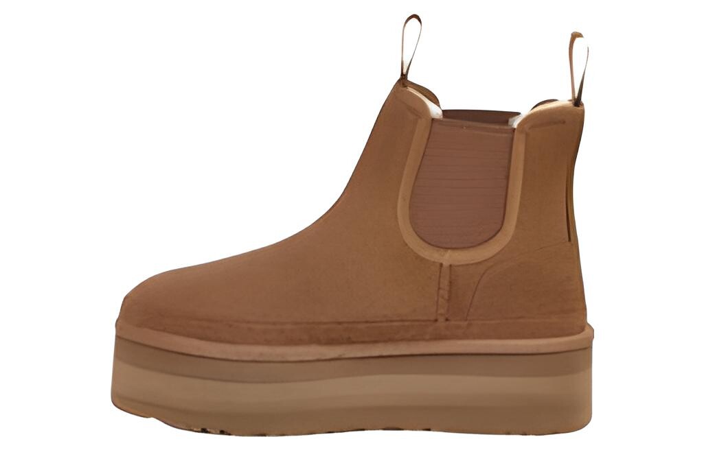 Угги женские UGG на платформе, коричневый