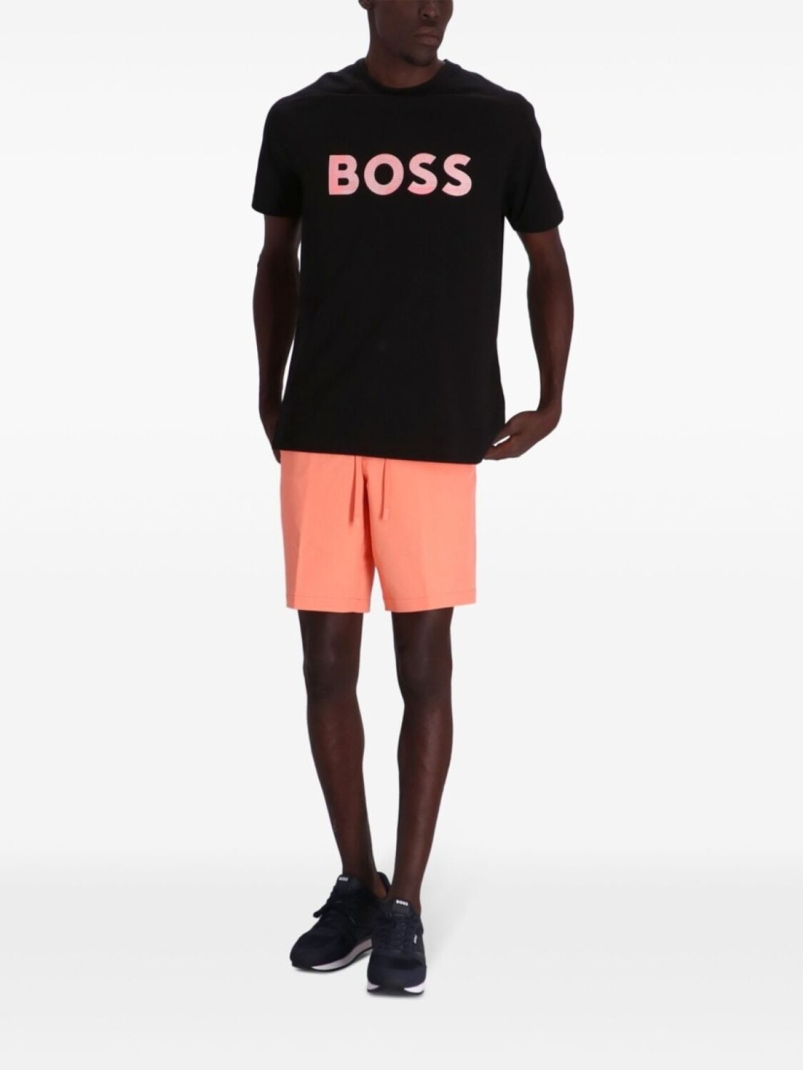 

BOSS строгие шорты кроя слим, оранжевый