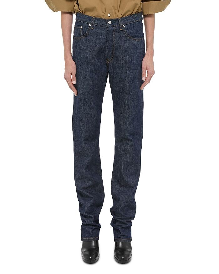 

Джинсы Helmut Lang Mis Rise Slim Leg в цвете Raw Indigo, синий