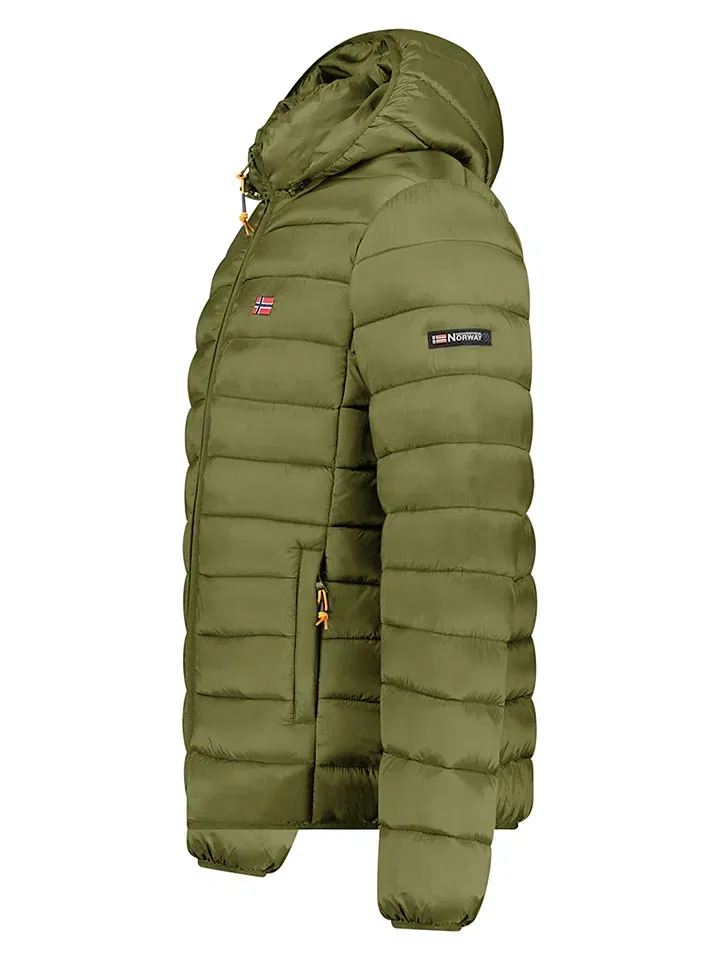 Стеганая куртка с капюшоном, Geographical Norway, зеленый — фото 3