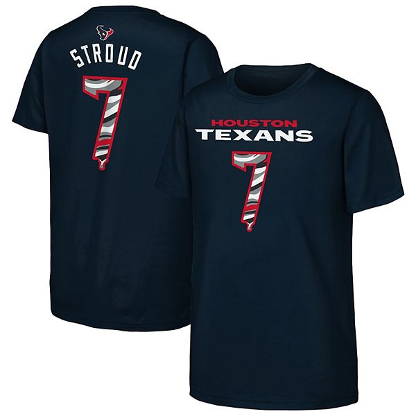 

Футболка с именем и номером игрока cj stroud houston texans mainliner drip Outerstuff