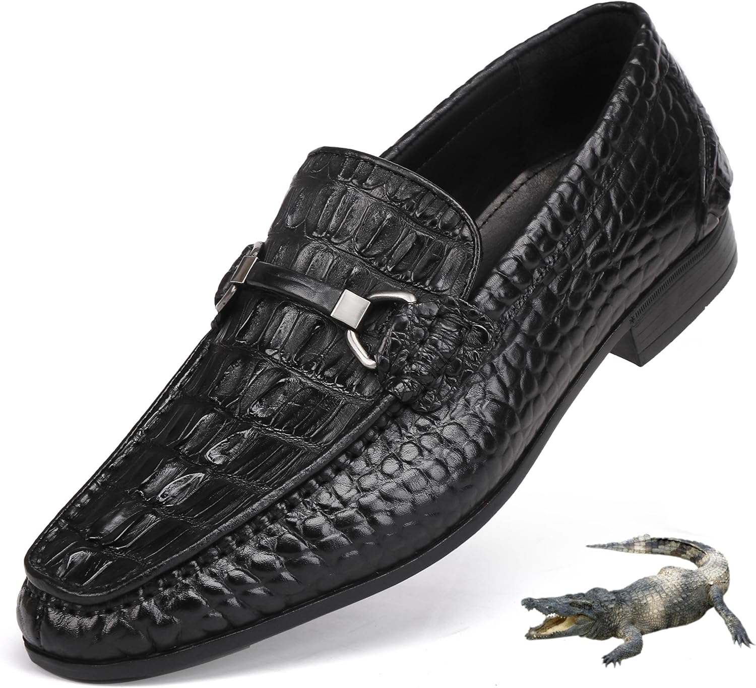 

Мужские кожаные туфли GOLDEN COXES, официальные, классический узор страуса, модель лоферов с пряжкой, бизнес-туфли, туфли для вечеринки и свадьбы, черные Golden Coxes Family