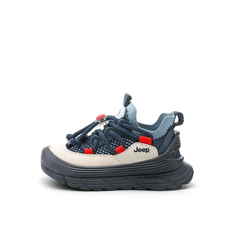 

Низкие детские повседневные туфли Kids Jeep, China красный/Legend синий