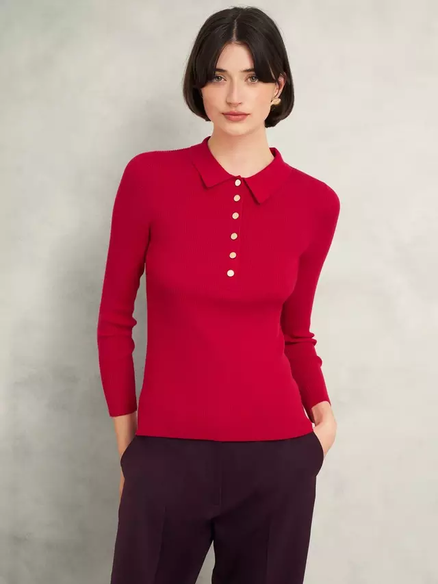 

Рубашка Hobbs Fara Knitted, красный